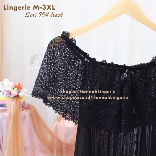 Lingerie Jumbo L XL XXL Ukuran Besar Bigsize, Baju Tidur Transparan Kado Ulang Tahun Istri // 994