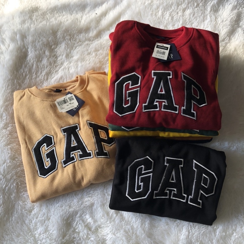 Crewneck GAP Hijau Botol Bordier Premium Original