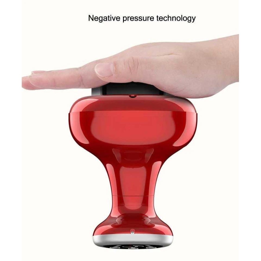 Alat Pijat Bekam Electric Cupping Massage Scraping 6 Speed - XN-058 - Red