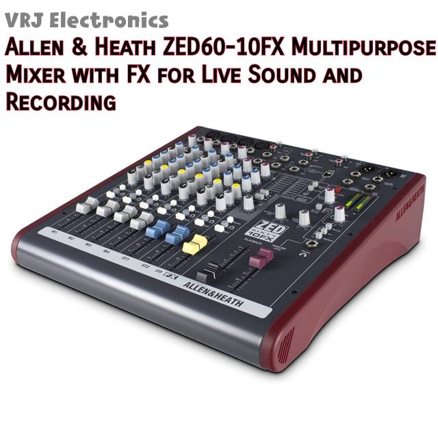 Allen & Heath ZED60-10FX Multipurpose Mixer with FX for Live Sound and Recording
