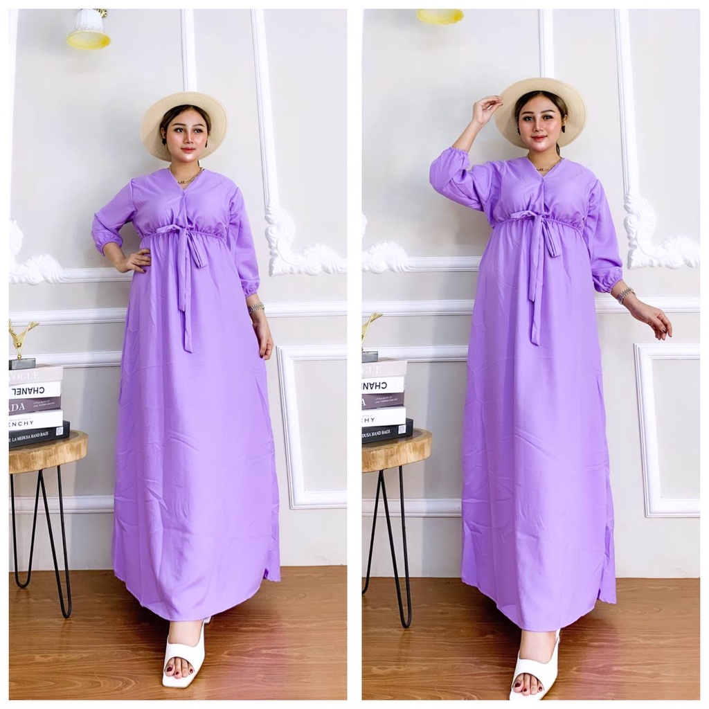 Pitaloka Dress Wanita Shakila Import Baju Wanita Lengan Pendek Karet Pakaian Fashion LD 110 cm