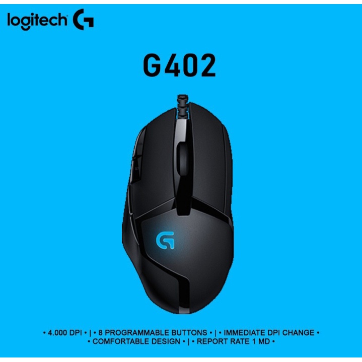 Logitech G402 Mouse Gaming Hyperion Fury - Hitam