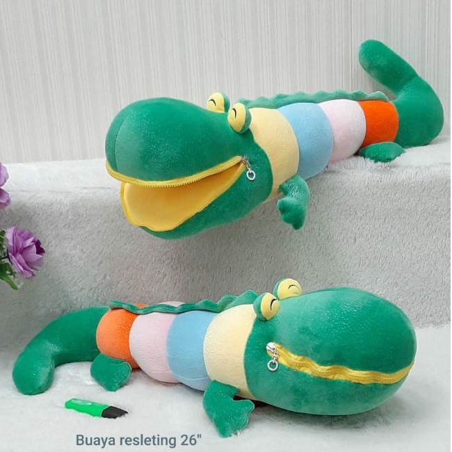 Boneka Buaya Resleting Size 65cm animal crocodile