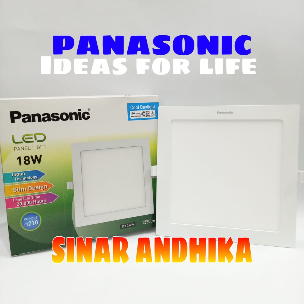 LAMPU LED DOWNLIGHT (SLIM) PANEL KOTAK PANASONIC 18 WATT NNP 74667