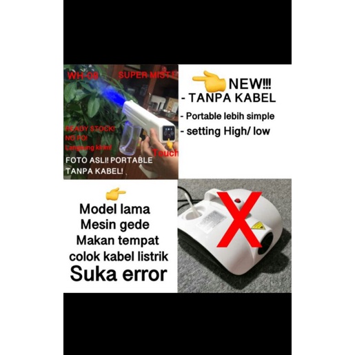 Nano spray gun desinfektan wh-08/Steam Gun Portable Nano Spray