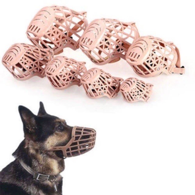 Penutup mulut anjing brangus tutup corong dog muzzle anti bite gigit training