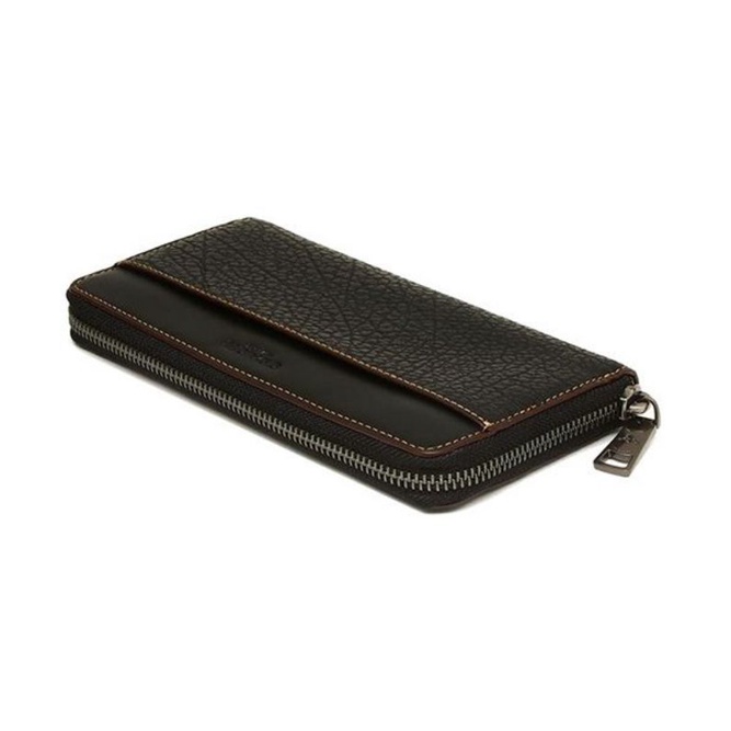 Coach Long Accordion Wallet Men's Wallet Plain Black (F12130)