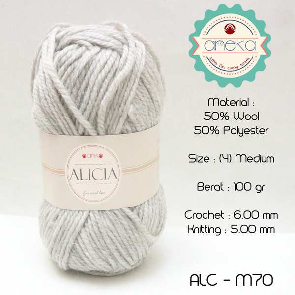 Benang Rajut Wool Alicia Yarn - M 70