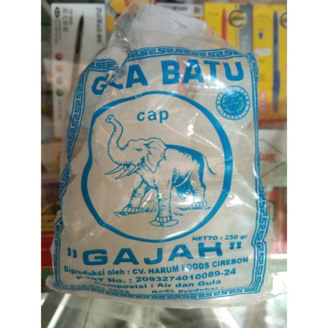 

Gula Batu Putih Cap Gajah 250gr Khas Cirebon