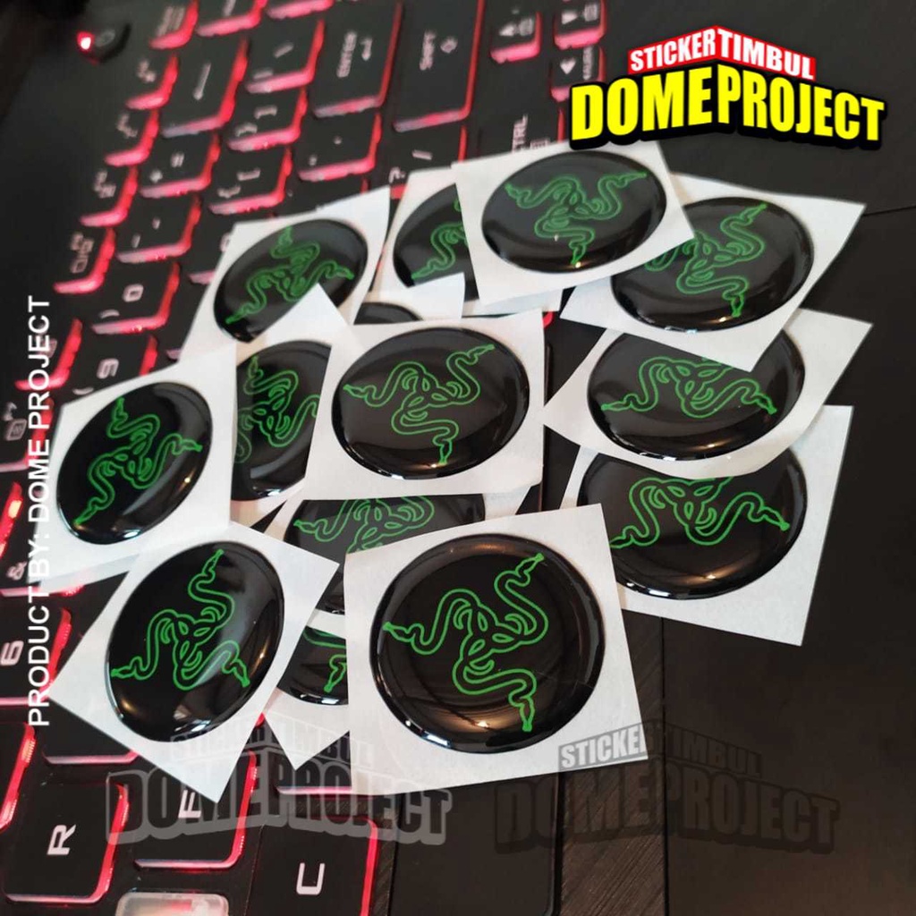 STIKER TIMBUL LOGO RAZER STIKER KOMPUTER STIKER PC GAMING AKSESORIES PC GAMING