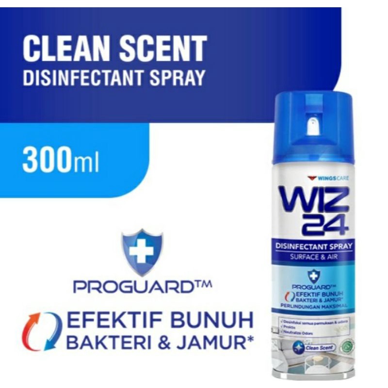 wiz24 wiz 24 disinfektan spray aerosol 300ml