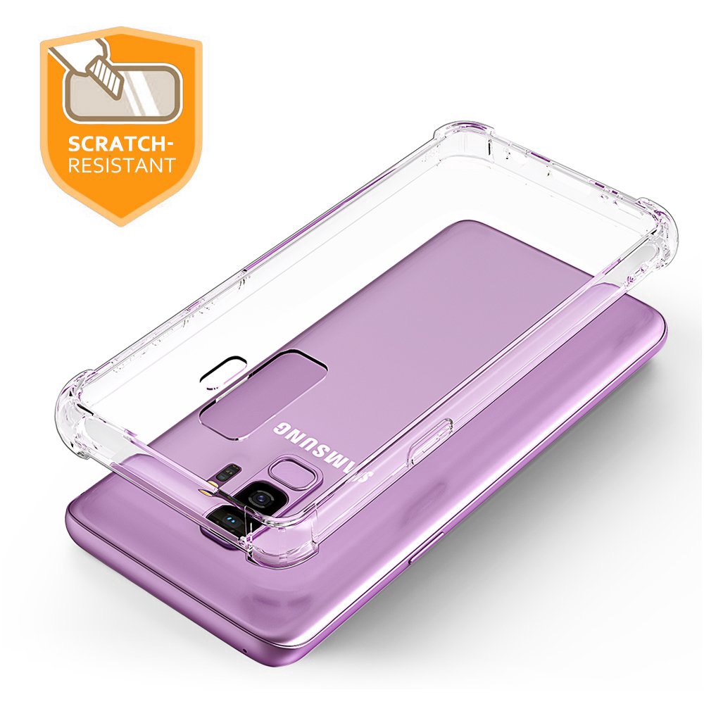 ShockProof Crystal Clear Soft TPU Case / Flexible Silicone Cover with Reinforced Corners / Slim Drop Protection Bumper Cover Designed For Samsung Galaxy S20,S20Plus,S20Ultra,S10E,S10,S10Plus,S9,S9Plus,S8 Plus,Note10,Note9,Note8,M20,M30,A50,A40,A70