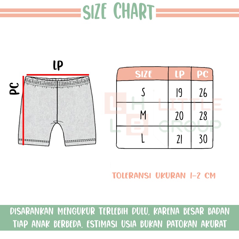 HOTPANTS CANDY PANTS ANAK 1-4 TAHUN / CELANA PENDEK HARIAN ANAK