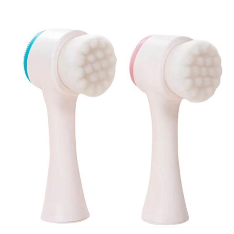 Brush Muka / Alat Pembersih Wajah / Facial Brush Silikon 2in1 /Nano spray / Setrika wajah