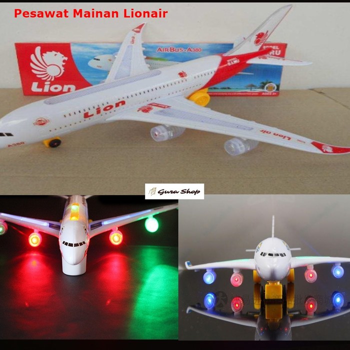 Mainan Replika Pesawat Terbang Lion Air ( Miniatur Edukasi, Anak ) - 77A339 - Original Asli