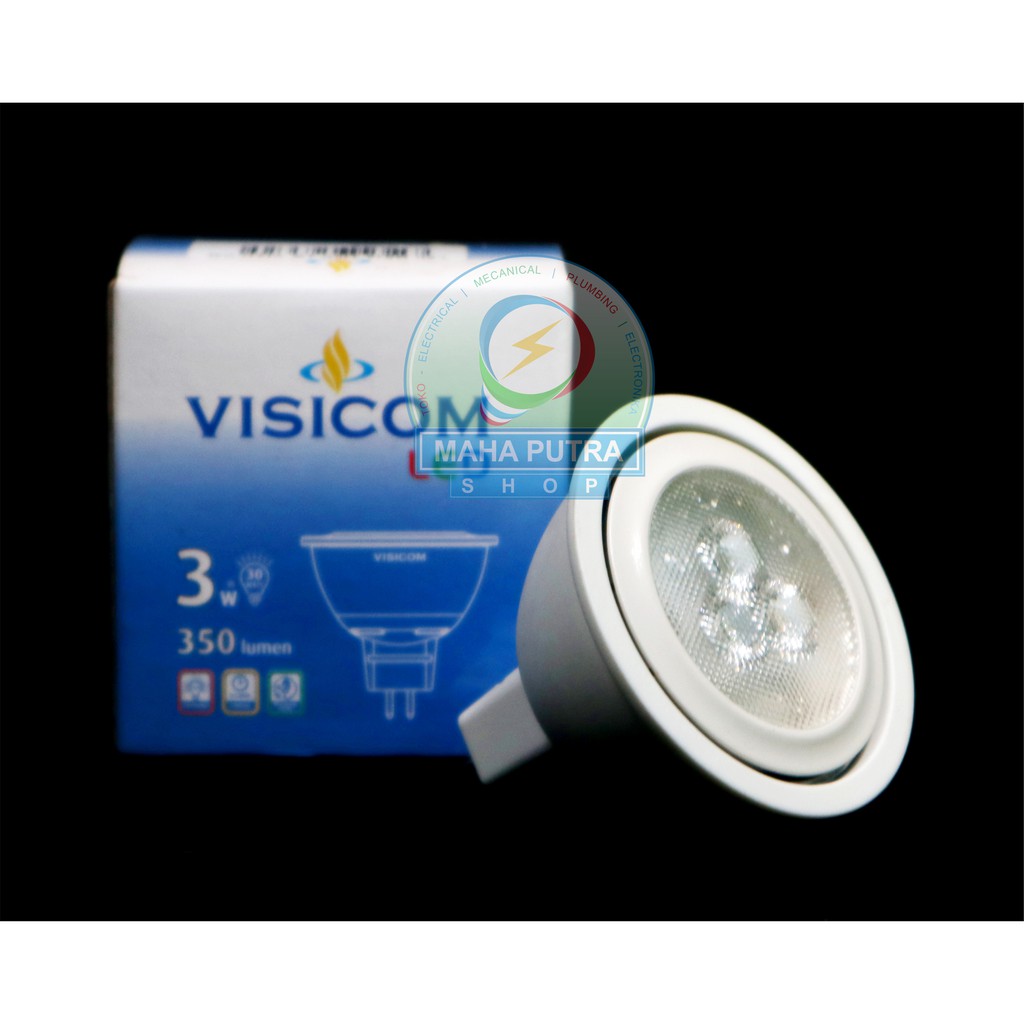 LED MR16 220V 3 WATT VISICOM PUTIH. LAMPU MR 16