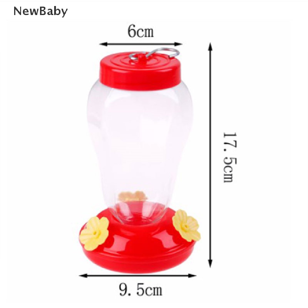 Newbaby 1pc Tempat Makanminum Burung Kolibri Model Gantung Bahan Plastik Untuk Kebunoutdoor
