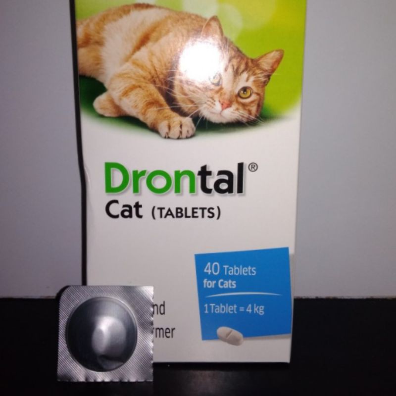 drontal kucing 1 tablet / 1pcs obat cacing kucing