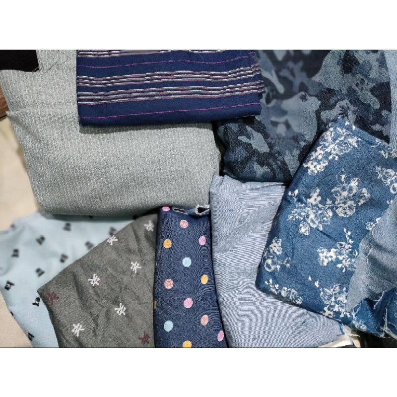 KAIN KILOAN DENIM JEANS MOTIF