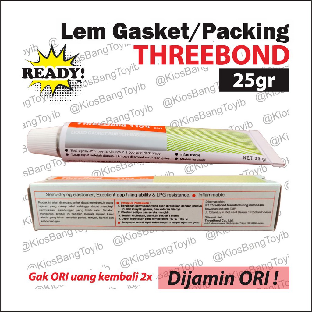 Lem Perekat Gasket Packing Paking Cair Threebond 1104 Kemasan 25gr Liquid Gasket (ORI)