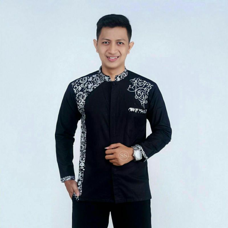 Kemeja Batik Pria Kombinasi Keren Banget