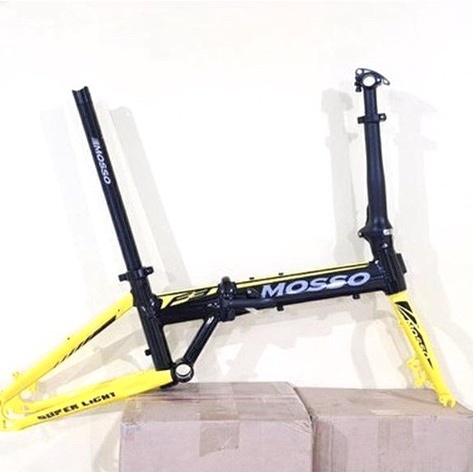 Frame sepeda lipat 20 inch MOSSO F3 alloy discbrake folding bike origi