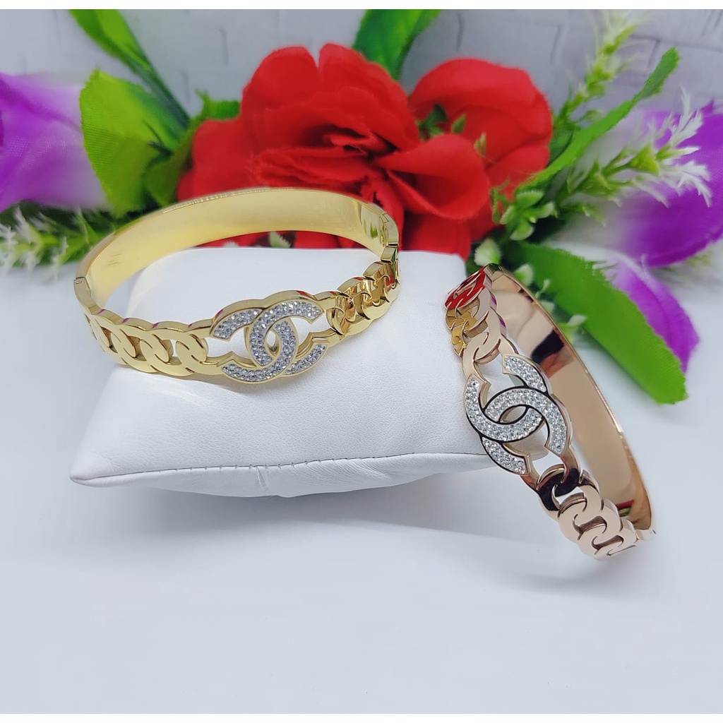 Titanium gelang permata  Perhiasan Fashion wanita 0047