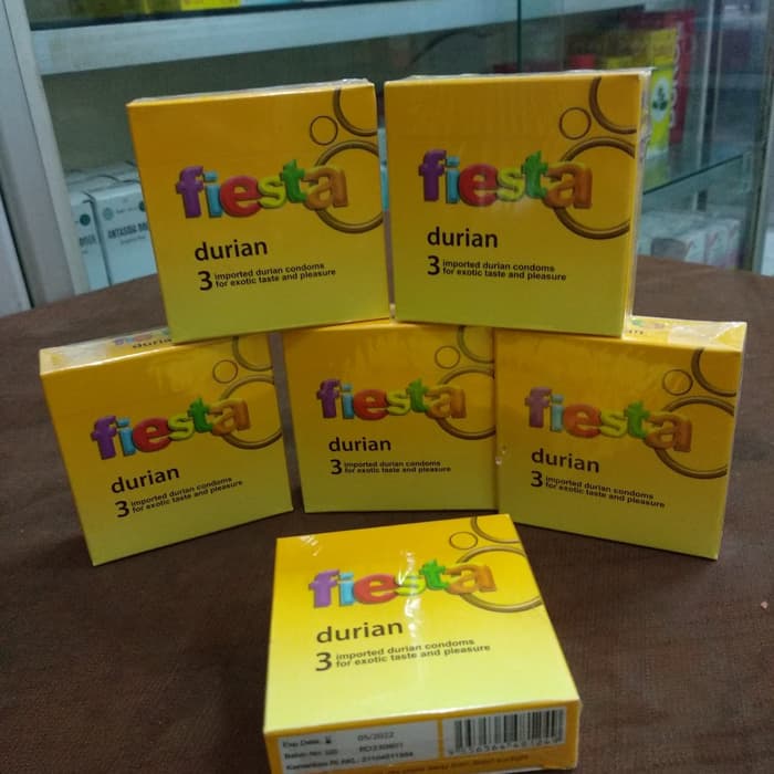 KONDOM FIESTA DURIAN 3S PRIVASI AMAN ALAT KONTRASEPSI