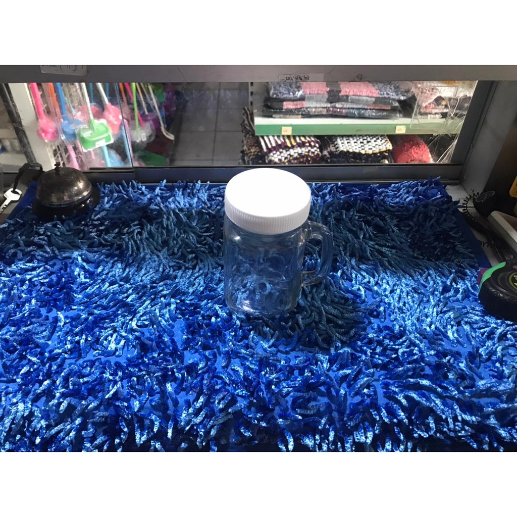 Gelas model toples kaca tutup plastik - Mug kaca + tutup plastik