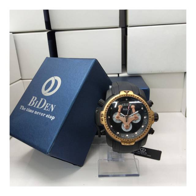 JAM TANGAN PRIA BIDEN YN 0138 RUBBER ORIGINAL