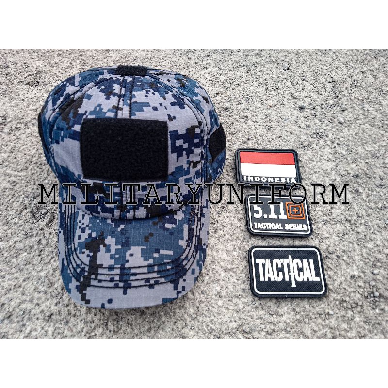 topi loreng navy seal velcro