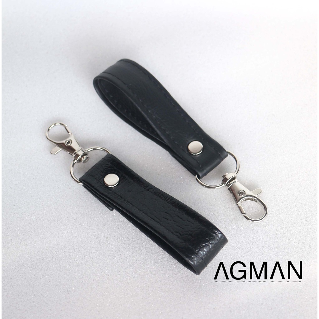 AGMAN Gantungan Kunci Kulit Sintetis Leather Key Chain