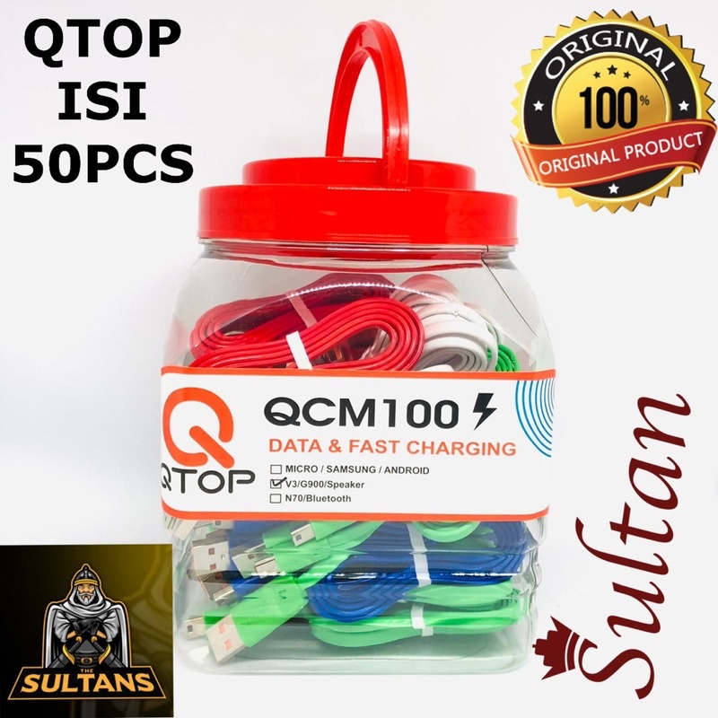 PERTOPLES ISI 50PCS KABEL DATA QTOP G900 V3 PROMO SEN