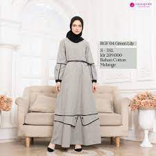 Gamis Syari Rauna RGF 04 Terbaru Casual Kekinian