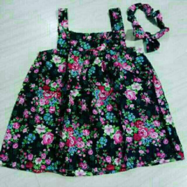 Dress pita xelia free headband bahan katun