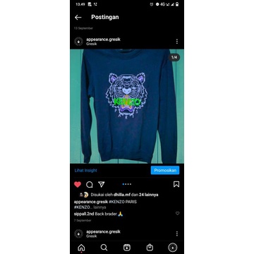 CREWNECK KENZO ORIGINAL PRODUK SECOND BRAND