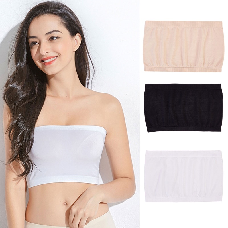 KINDSTORE❤ | Bra Tanpa Tali Elastis Mulus Tanpa Bantalan Bandeau Bra