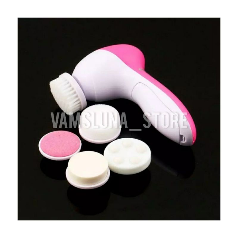 5in1 BEAUTY CARE MASSAGE FACIAL BRUSH / BRUSH WAJAH / ALAT FACIAL BRUSH MASSAGE WAJAH 5 FUNGSI MURAH