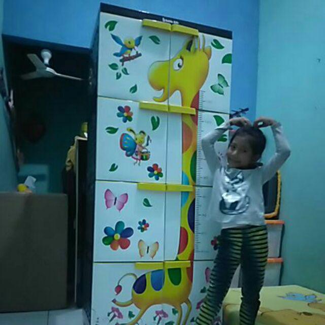 Lemari Plastik Lemari Pakaian Homey Premium Jerpah Susun 4 (jumbo)
