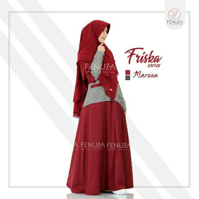 Gamis/Gamis Fenuza/Baju Muslimah/Fashion Muslim/Pakaian Wanita/Friska Series/Baju Menyusui