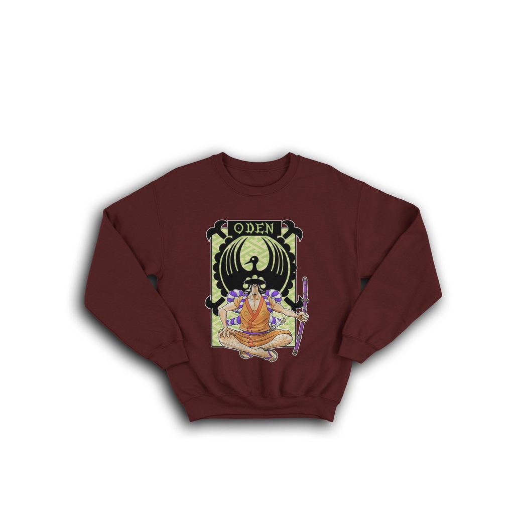 SWEATER CREWNECK ODEN ANIME ONE PIECE PIRATE PLASTISOL TERBARU