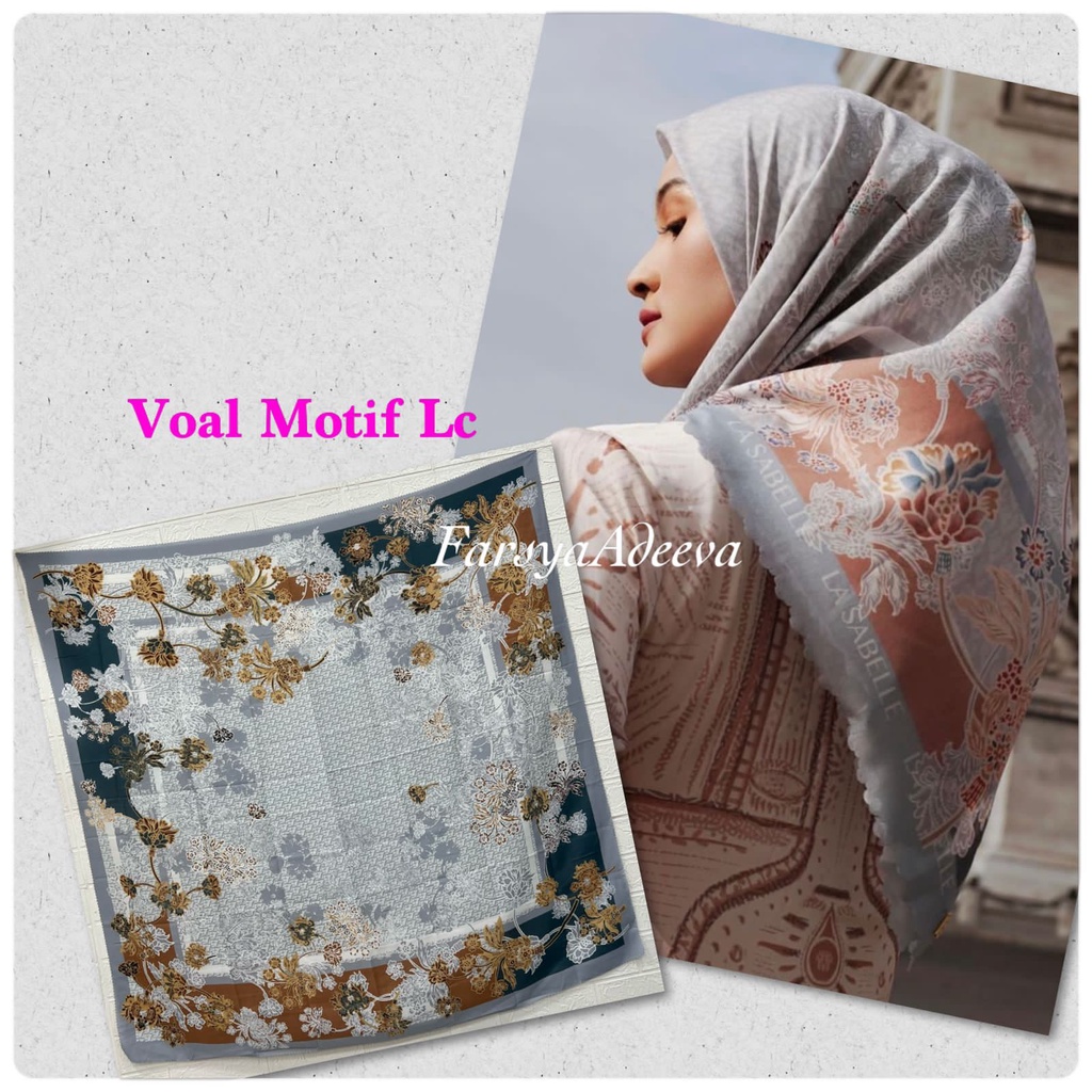 Kerudung Segi Empat Motif Deenay Adeeva Lasercut Hijab Segiempat Denay Jilbab Motif Rumah Hija'b-AZALEA SILVER