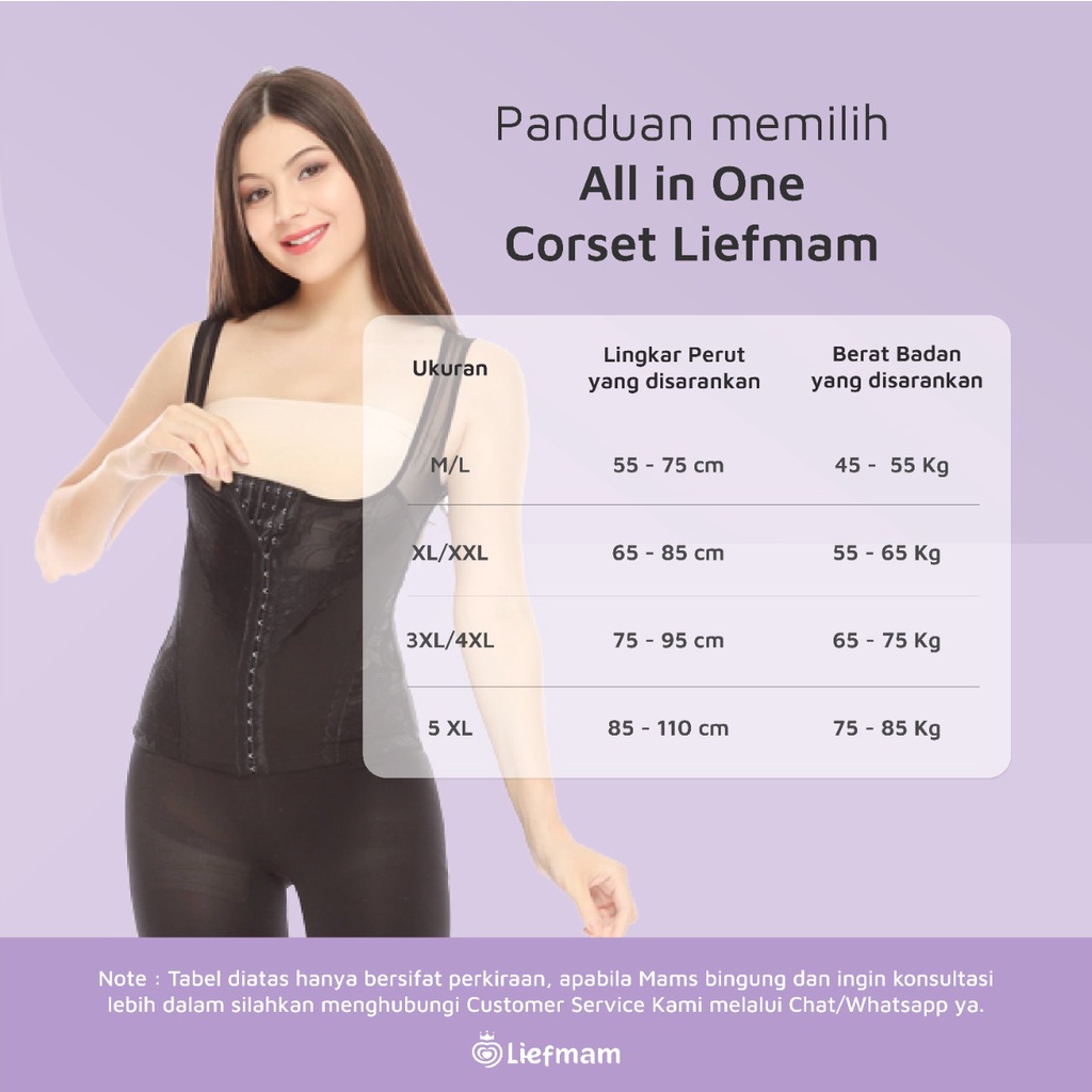 All in One Corset Liefmam (Zaraya) - Korset Kombinasi Untuk Ramping Menyeluruh