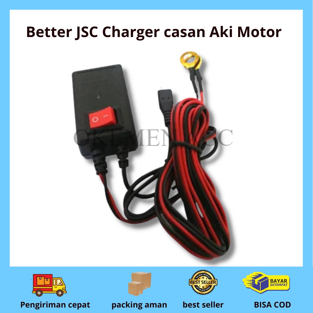 Better JSC Charger casan Aki Motor / charger aki motor / charger aki motor dan mobil / cas aki motor / cas aki motor kering dan basah / casan aki otomatis