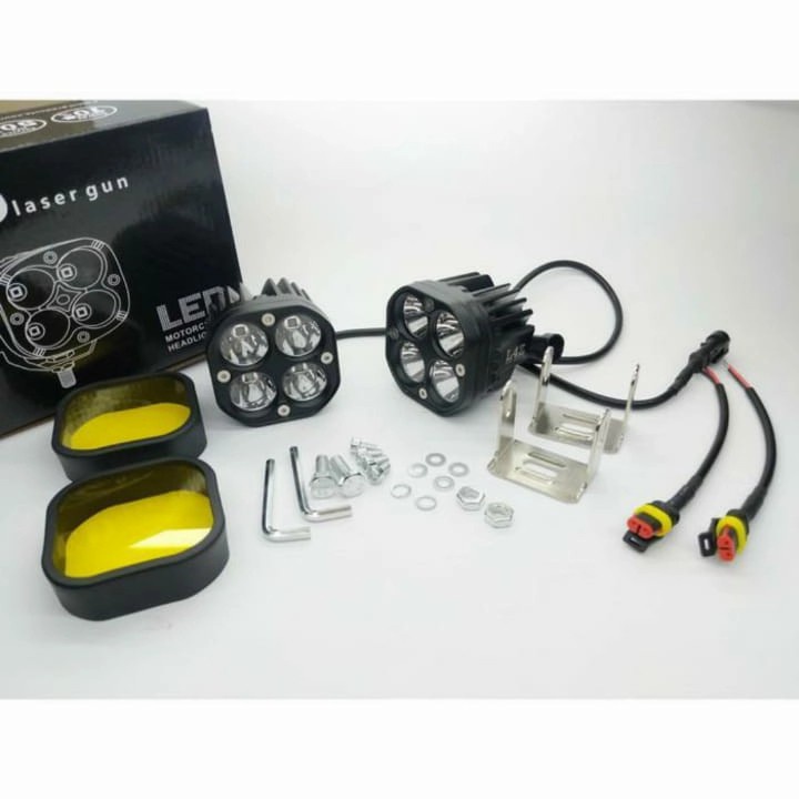 Lampu Tembak Sorot LED Cree 4 Titik Mata L4Z 60 Watt 60W 60 W SpotLight Waterproof Motor Mobil Offroad