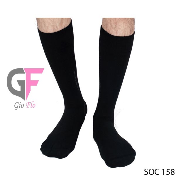 GIOFLO Kaos Kaki Panjang Dewasa Rajut Hitam Black / SOC 158