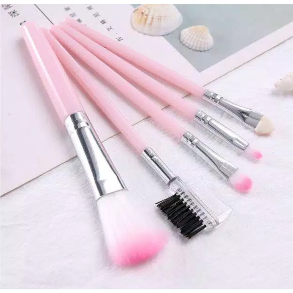 Kuas Make Up Brush 5in1 / Alat Make Up Wanita / Kosmetik Mata