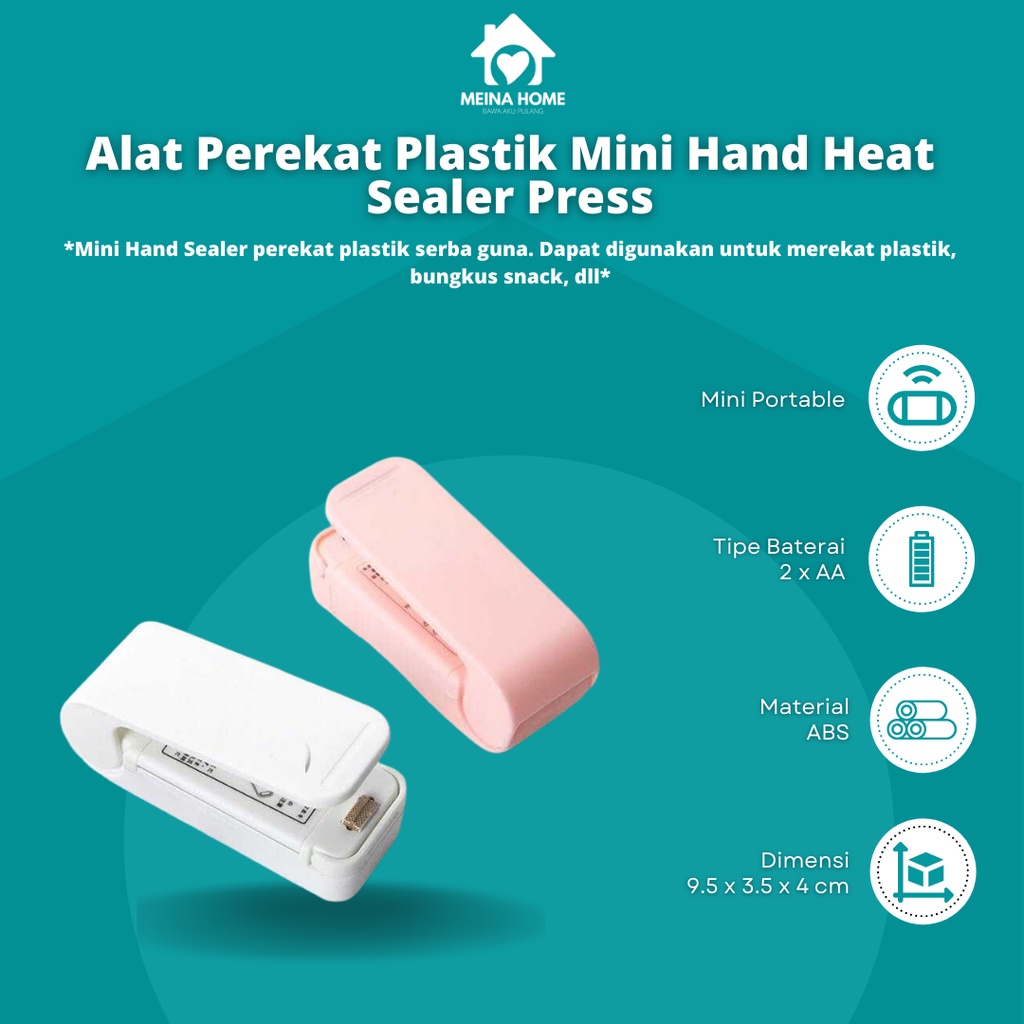 SEALER MAKANAN PLASTIK ALAT PEREKAT PLASTIK MAKANAN MINI MACHINE SEALER PRESS / ALAT PRESS PLASTIK M