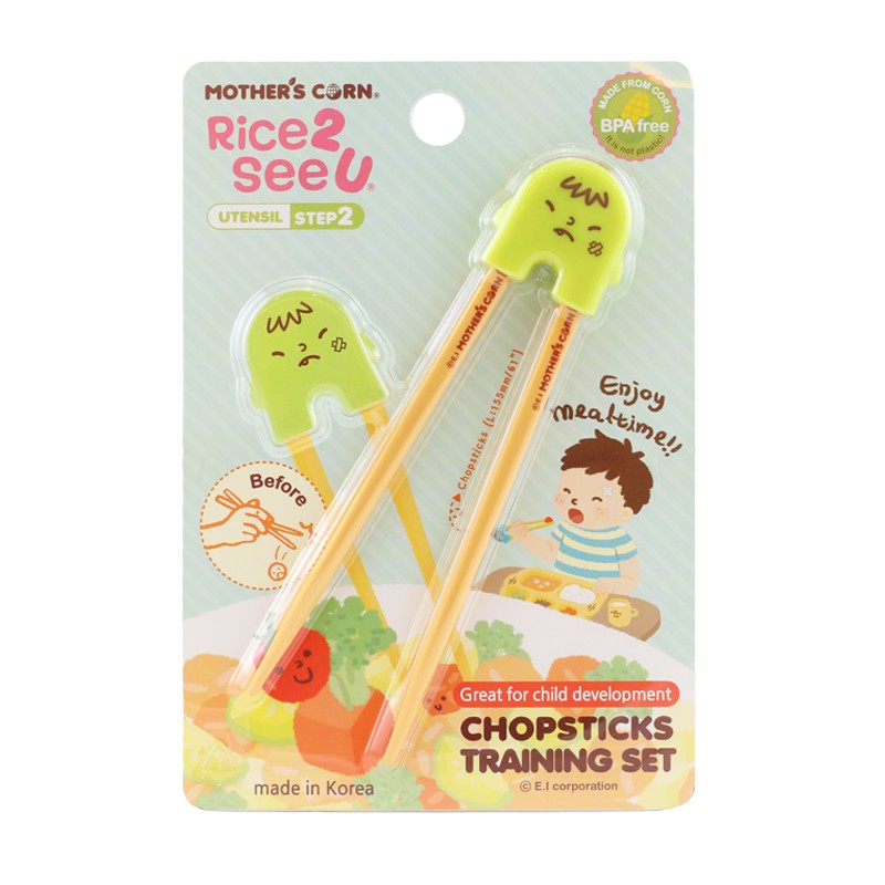 Mother’s Corn - Chopsticks Training Set GREEN