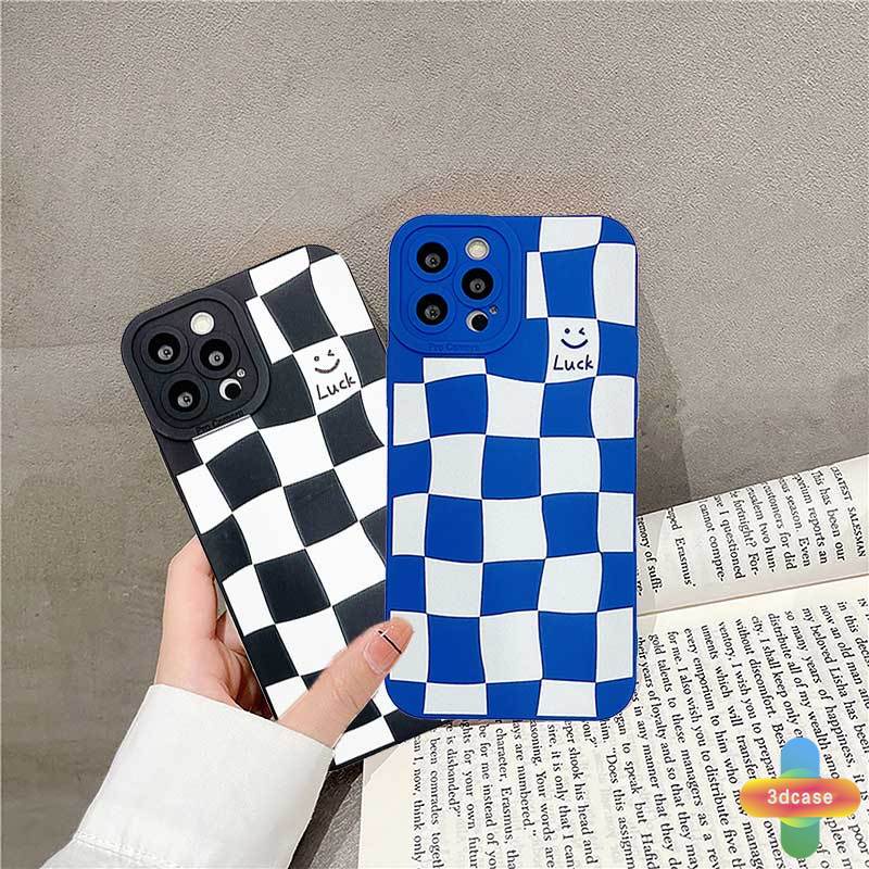 Casing Compatible For IPhone 11 12 13 PRO MAX 6 7 6S 8 Plus X XR XS MAX Se 2020 6SPlus 7Plus 6Plus 8Plus XSMAX Angel Eyes Soft Case Chessboard Luck Smiley Phone Case